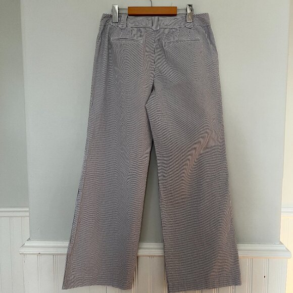 Ann Taylor LOFT Ann Striped Seersucker Pants, Size 10 - Picture 4 of 10